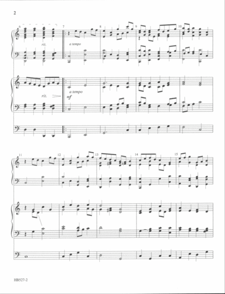 Wake, Awake - full score (handbells and organ) Handbell Choir scores gallery preview page 3