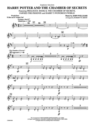 Harry Potter and the Chamber of Secrets, Symphonic Suite from: (wp) E-flat Tuba T.C.