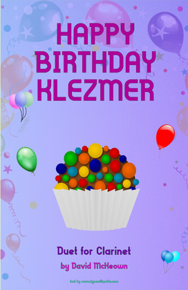 Book cover for Happy Birthday Klezmer for Clarinet Duet