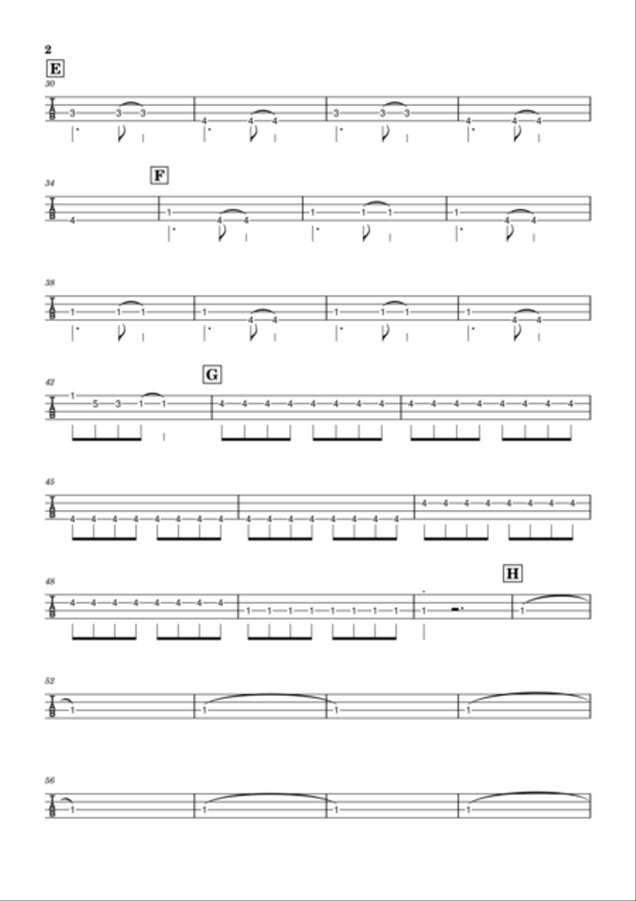 Perfect Bass Guitar Tablature scores gallery preview page 2