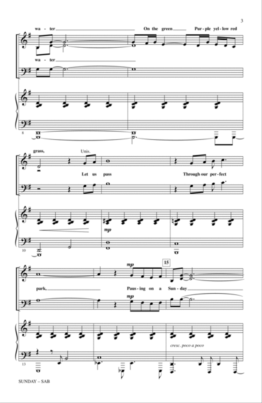 Sunday Sunday 3-Part scores gallery preview page 2