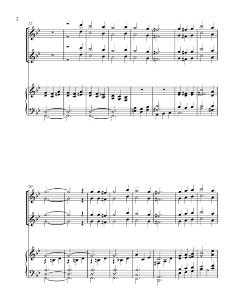 The Coventry Carol Flute Duet scores gallery preview page 2
