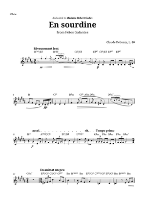 En sourdine by Debussy for Oboe and Chords