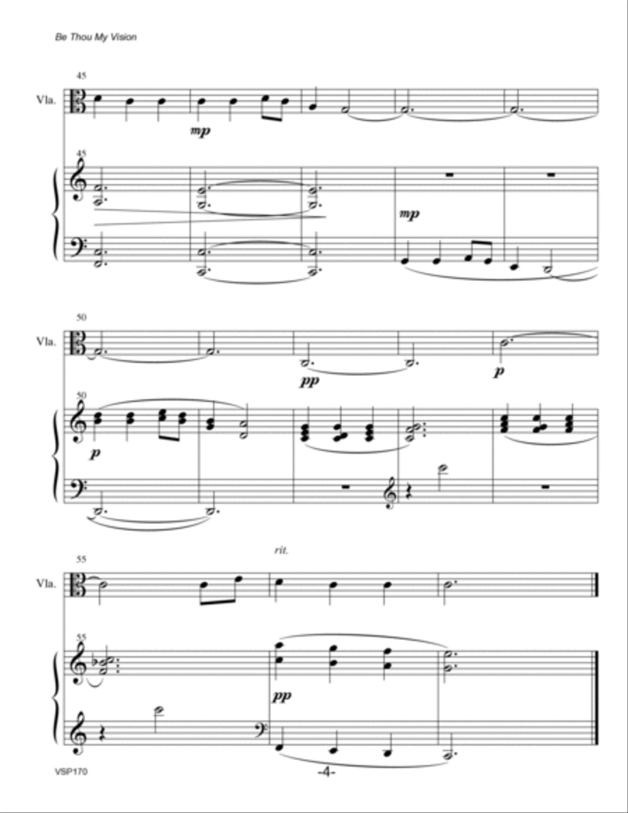 BE THOU MY VISION - VIOLA SOLO with Piano Accompaniment Piano scores gallery preview page 4