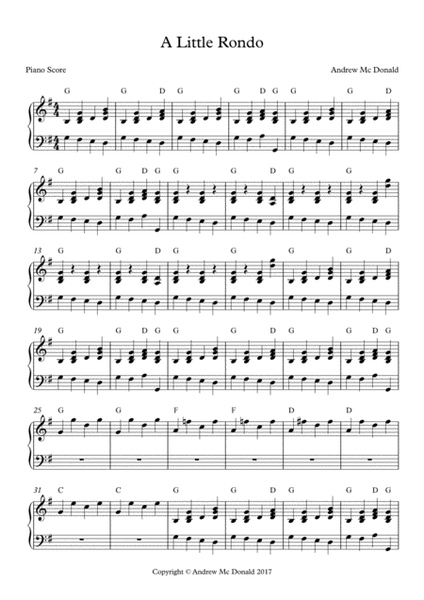 A Little Rondo Piano Score