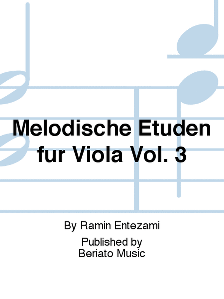Melodische Etüden für Viola Vol. 3