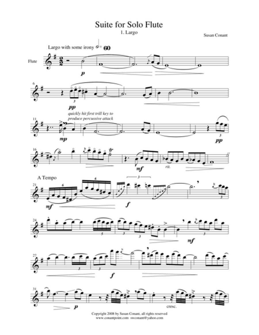 Suite for Solo Flute 1. Largo image number null