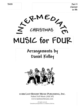 Book cover for Intermediate Music for Four, Christmas Part 3 for Clarinet or Trumpet in Bb 73133