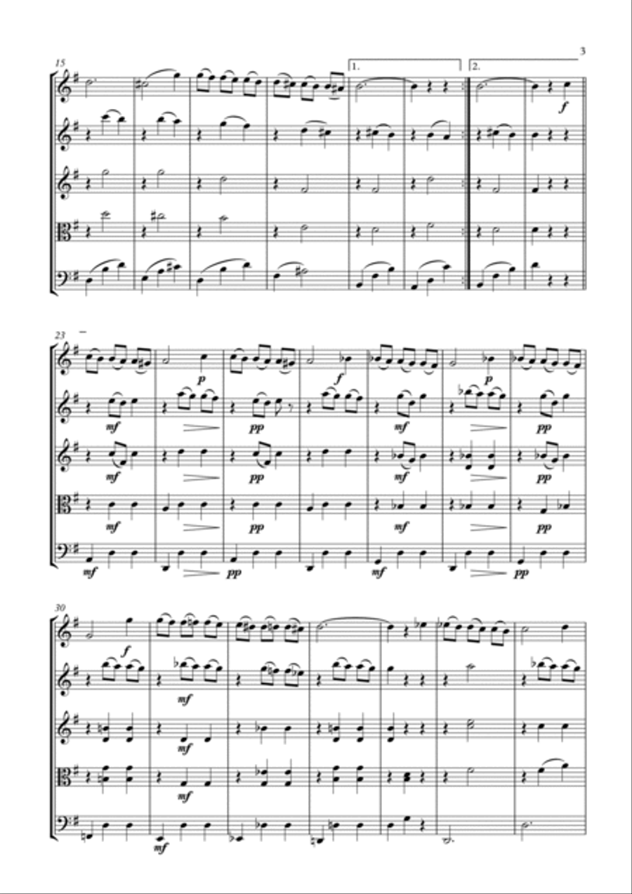 Valse Miniature arranged for double bass in orchestra tuning and string quartet/string orchestra. Valse Miniature arranged for double bass in orchestra tuning and string quartet/string orchestra. String Quartet scores gallery preview page 3