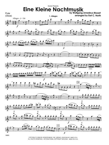 Eine Kleine Nachtmusik/Mvt. 1 Allegro - Flute