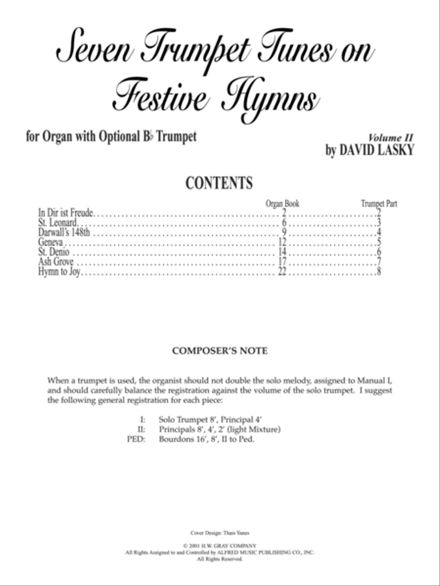 Seven Trumpet Tunes on Festive Hymns, Volume II Organ scores gallery preview page 2