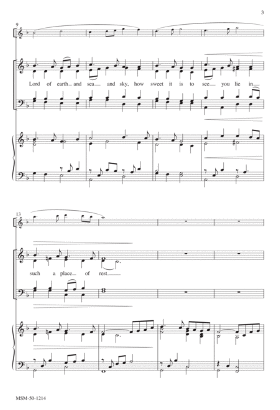 Sleep, Holy Babe 4-Part scores gallery preview page 3
