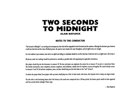 Two Seconds to Midnight: Score
