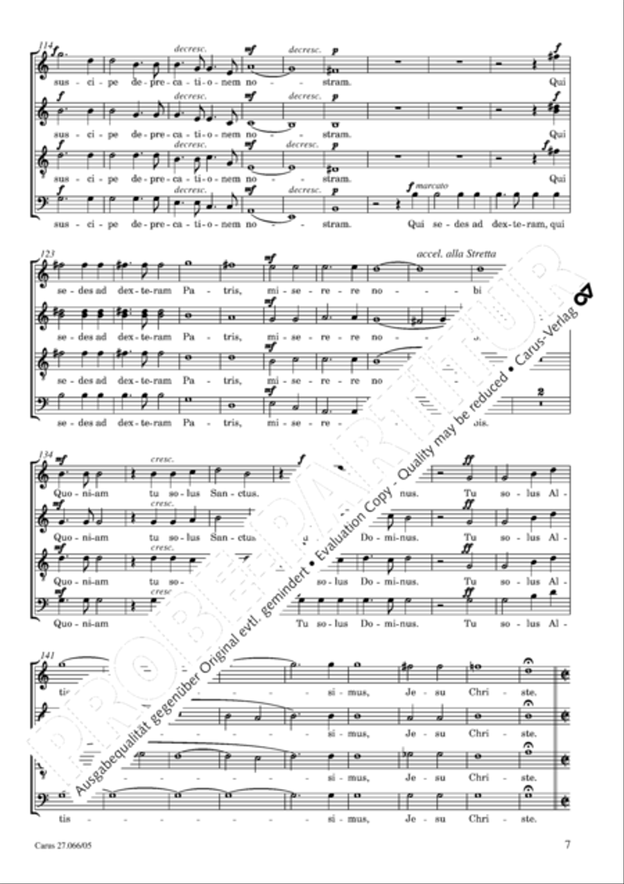 Mass in C major (Messe in C) 4-Part scores gallery preview page 8