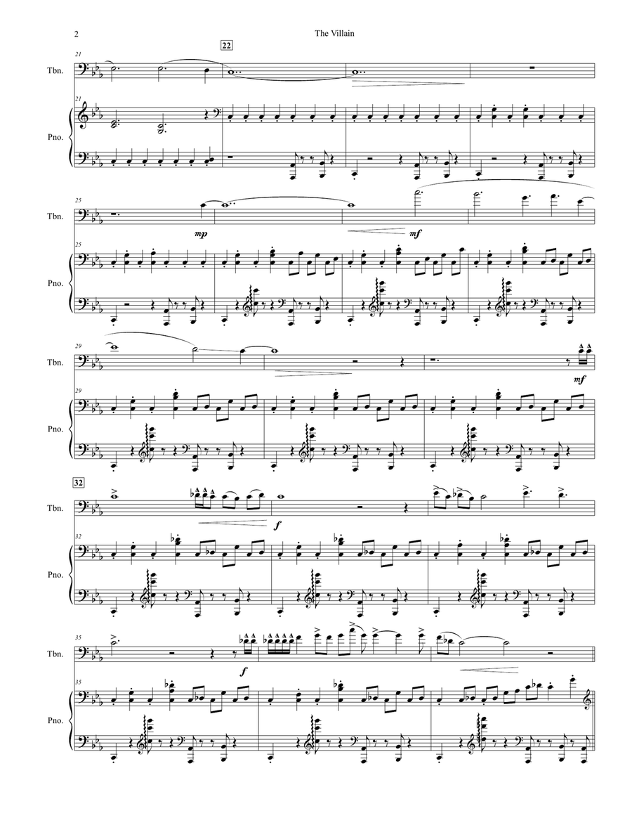 The Villain Piano scores gallery preview page 2
