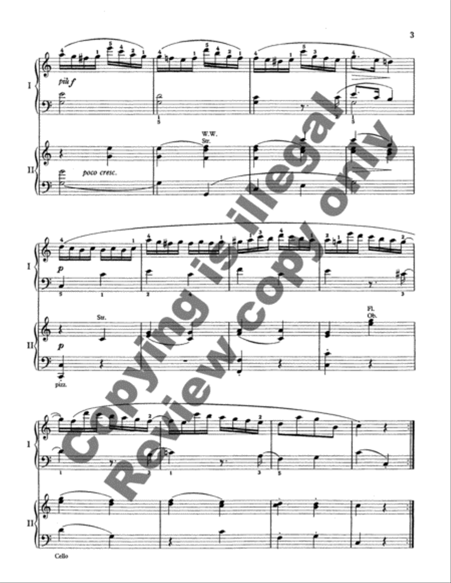 Variations on Ah, Vous Dirai-je Maman Piano Duet scores gallery preview page 10