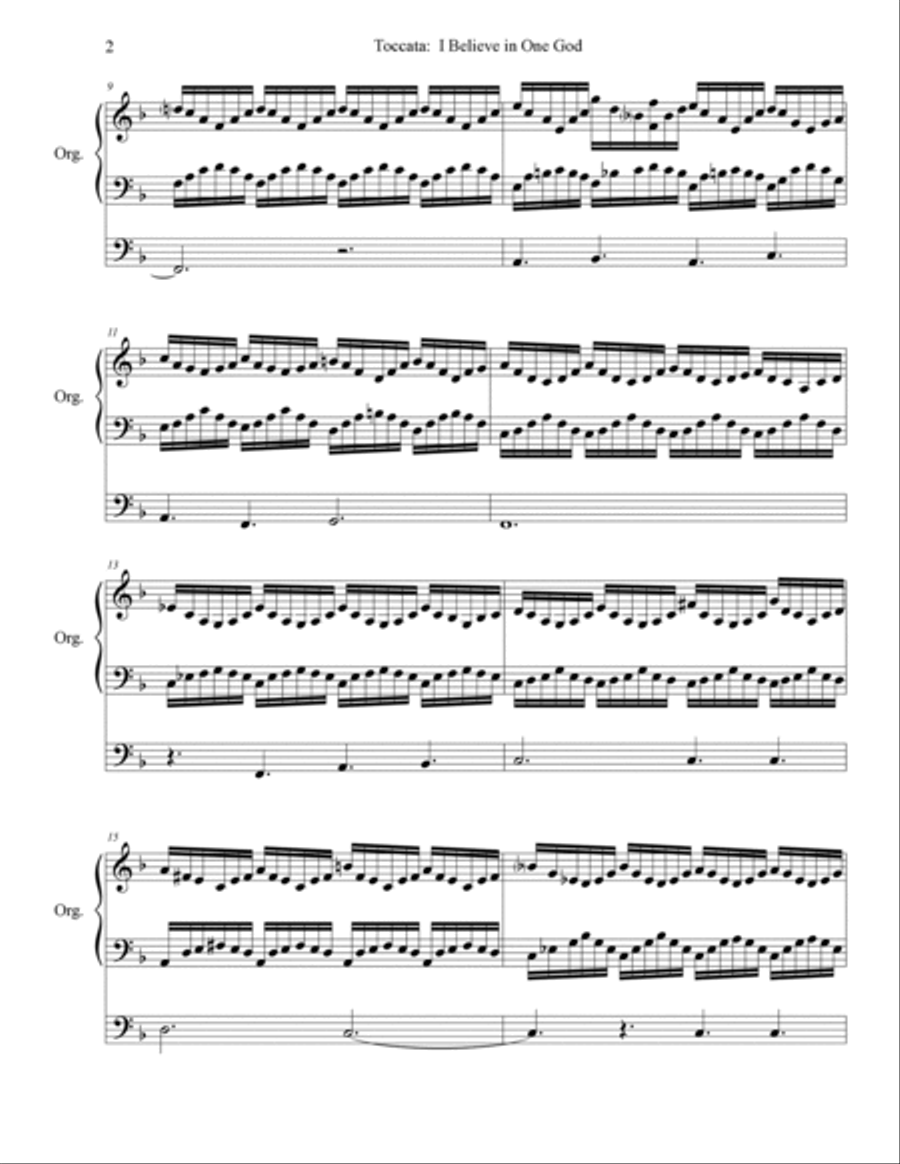 Toccata: I Believe in One God (Credo III) Organ Solo scores gallery preview page 5
