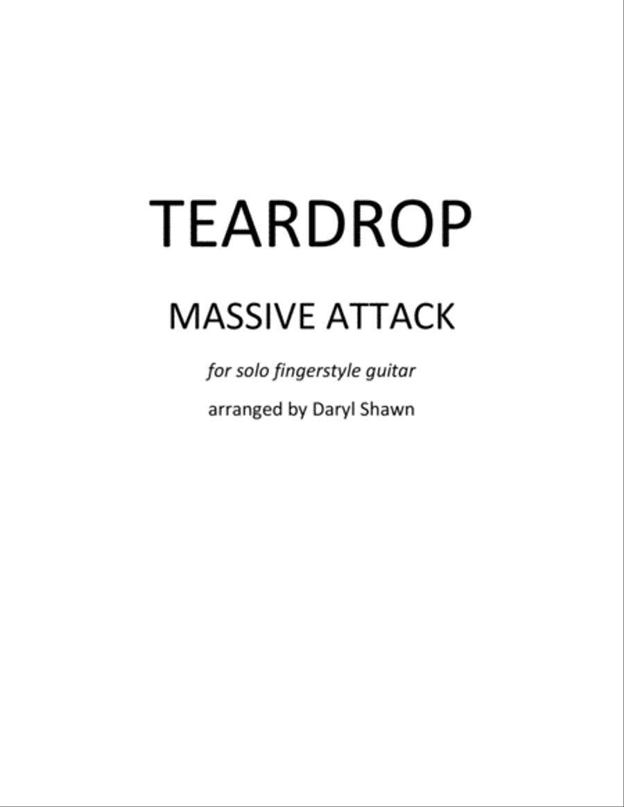 Teardrop (theme From House) Guitar Tablature scores gallery preview page 1
