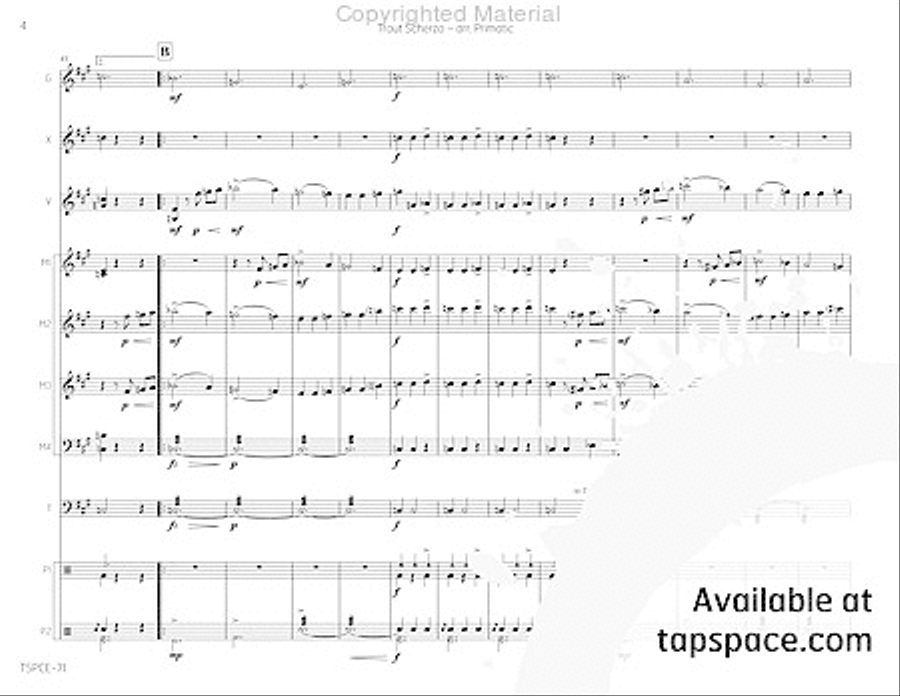 Trout Scherzo Trout Scherzo Percussion Ensemble scores gallery preview page 7