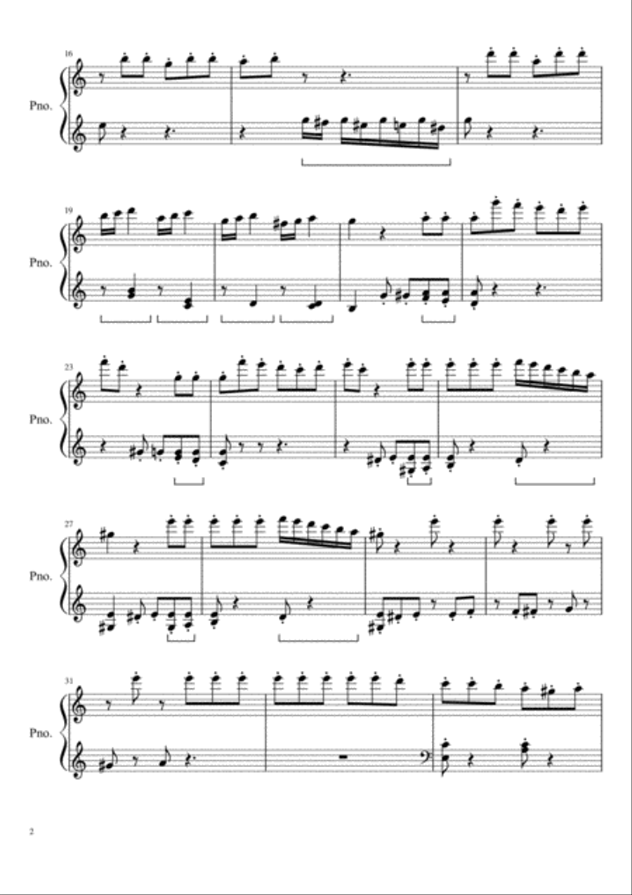 Liszt - La Campanella (the easiest piano sheet) Piano Method scores gallery preview page 2