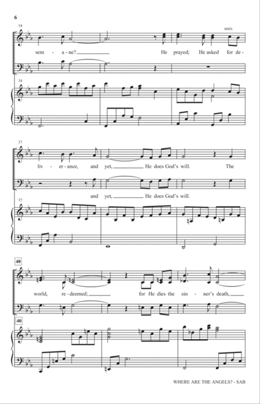 Where Are The Angels Where Are The Angels 3-Part scores gallery preview page 5