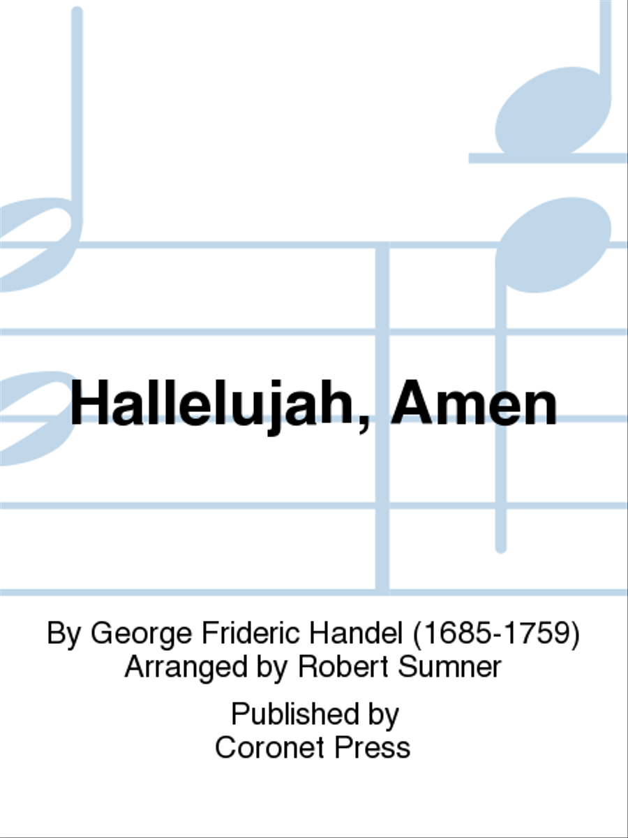 Hallelujah, Amen 3-Part scores gallery preview page 1