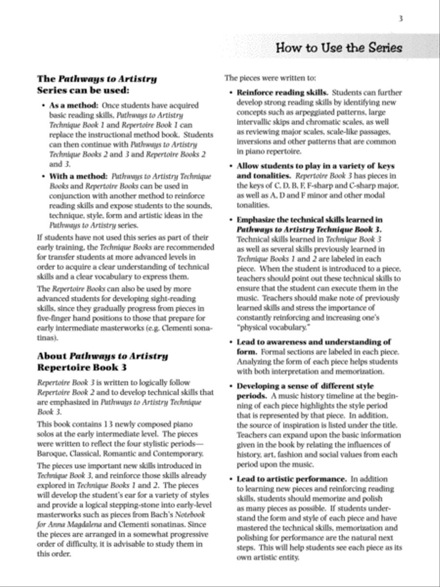 Pathways to Artistry Repertoire, Book 3 Piano Method scores gallery preview page 6