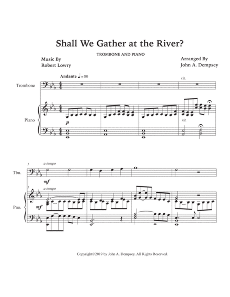 Shall We Gather at the River (Trombone and Piano) image number null
