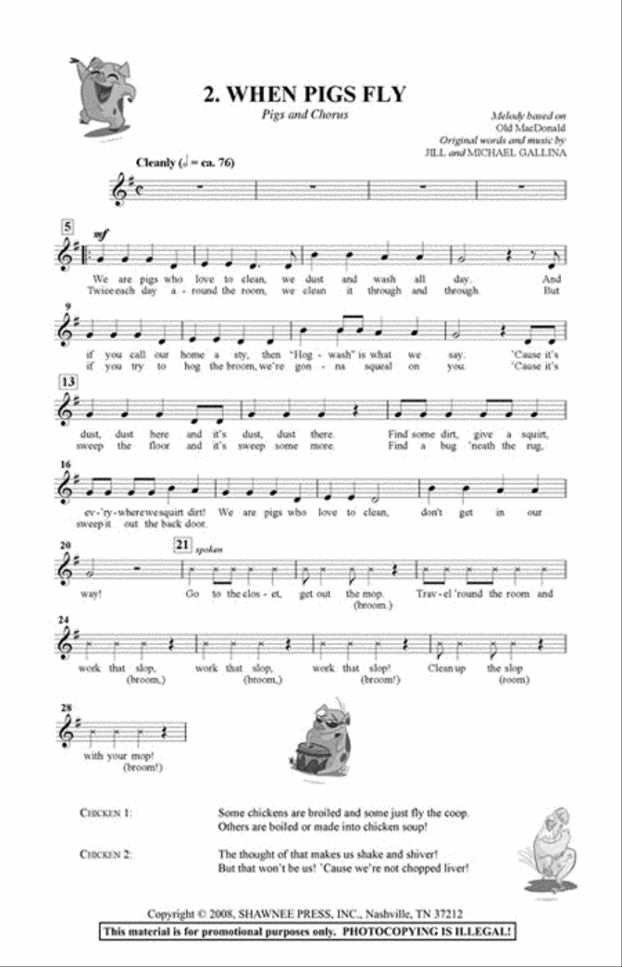 A Barnyard Moosical Unison Choir scores gallery preview page 3
