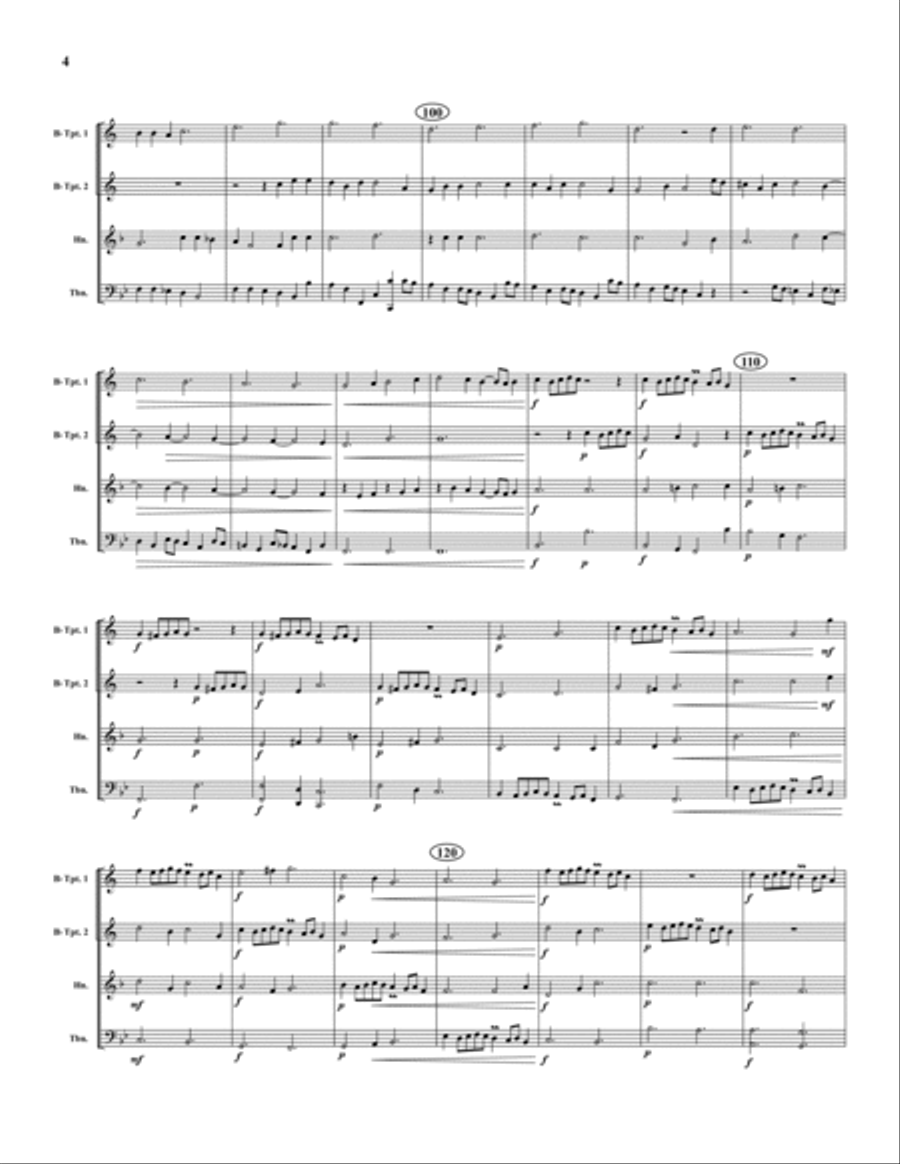 Ceremonial Music for Brass Quartet Brass Quartet scores gallery preview page 6
