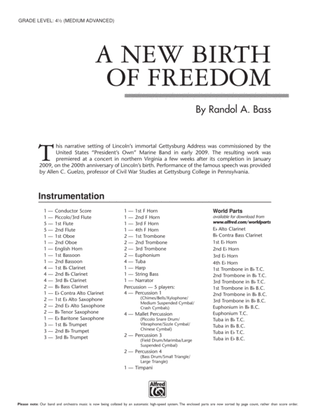Book cover for A New Birth of Freedom: Score