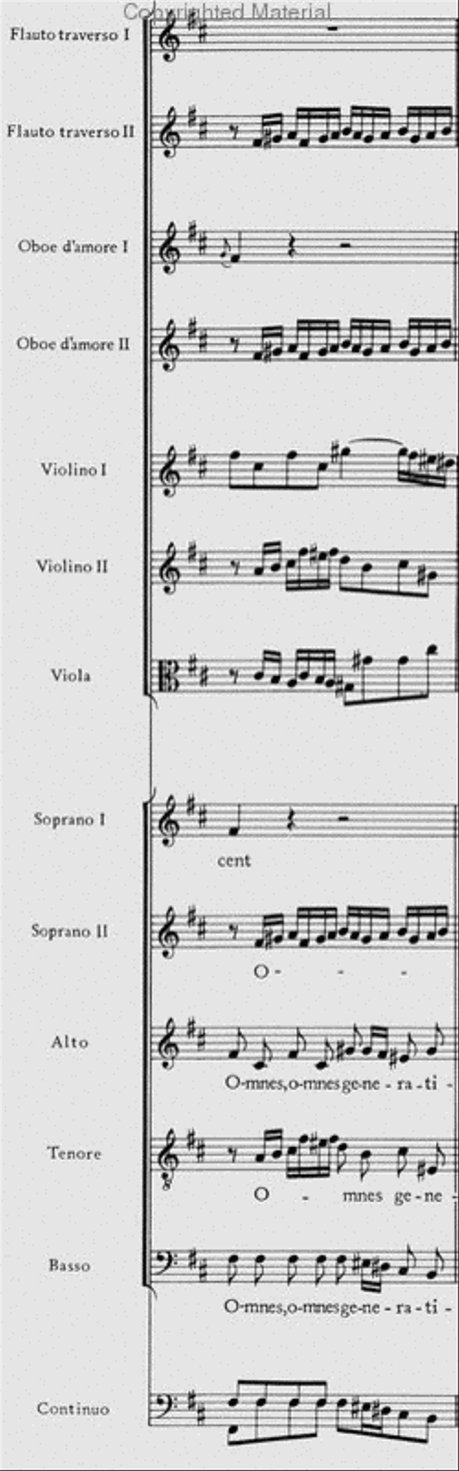 Magnificat D major BWV 243 Violin scores gallery preview page 2