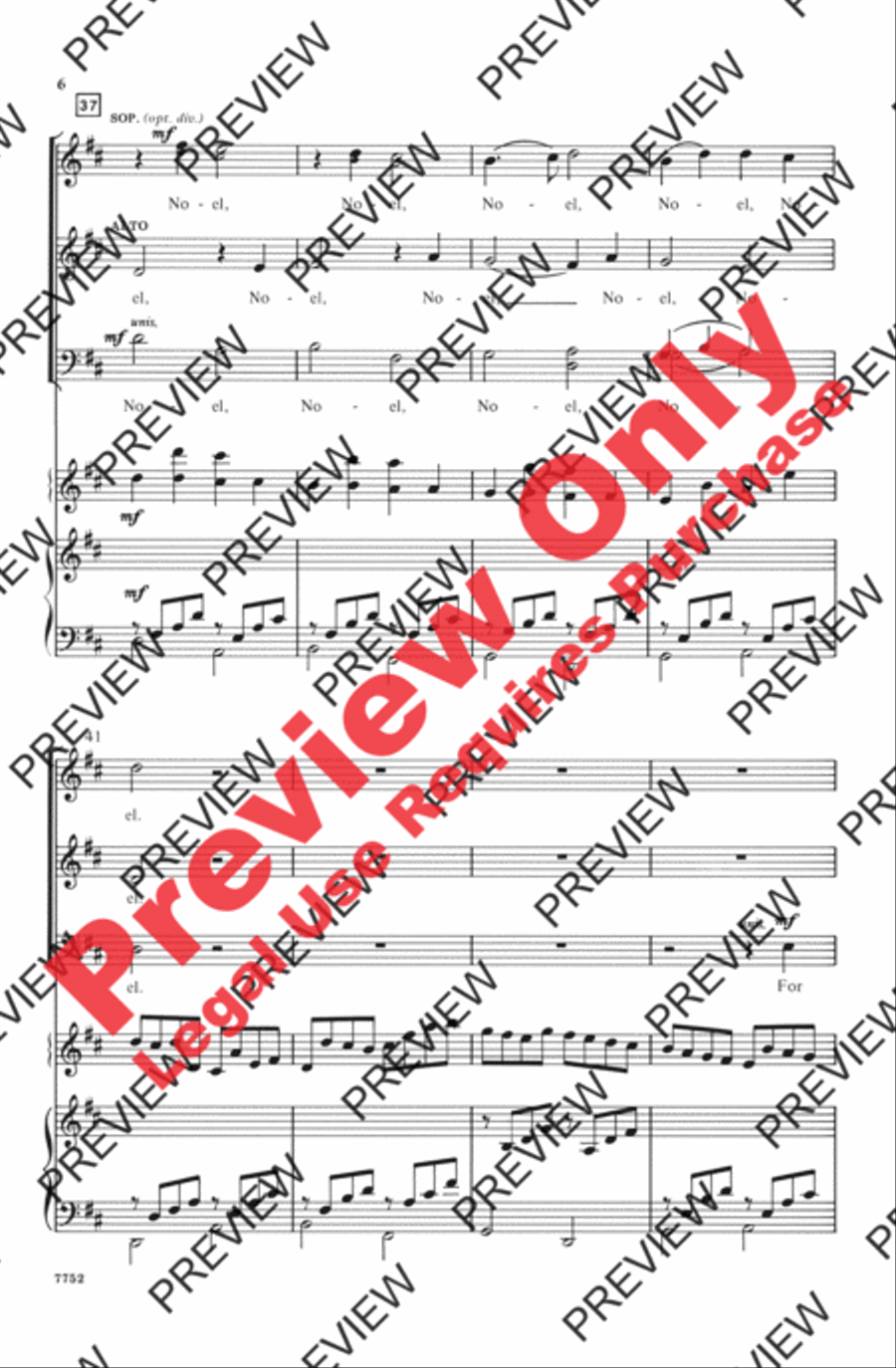 The First Noel / Pachelbel's Canon 4-Part scores gallery preview page 6