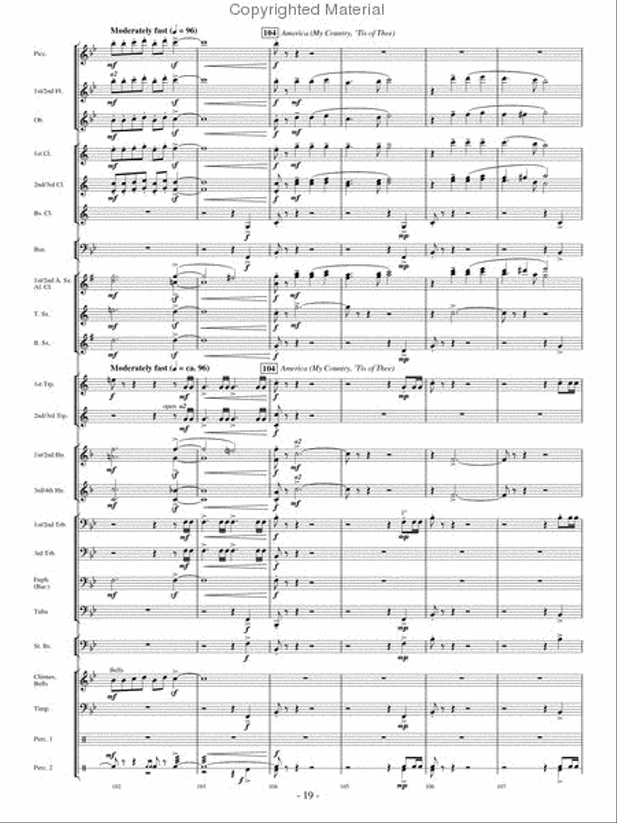 Broad Stripes and Bright Stars Concert Band scores gallery preview page 18