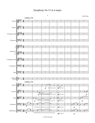 Book cover for Symphony No.13 in A Score and parts