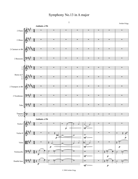 Symphony No.13 in A Score and parts image number null