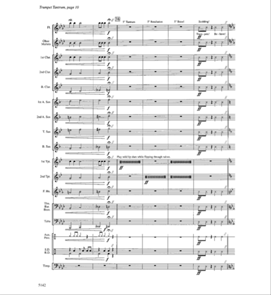 Trumpet Tantrum Trumpet Tantrum Concert Band scores gallery preview page 9
