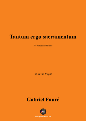 Book cover for G. Fauré-Tantum ergo sacramentum,in G flat Major