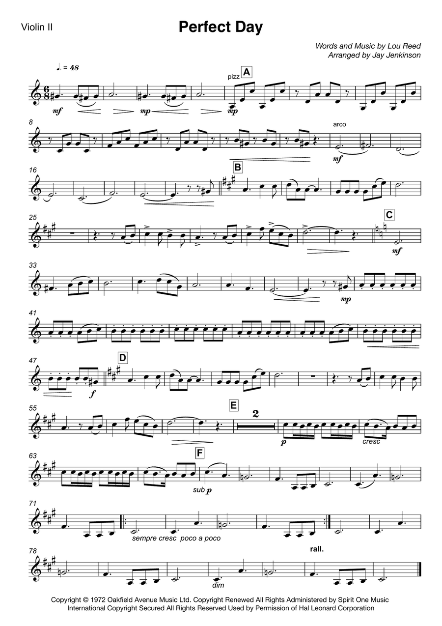 Perfect Day String Quartet scores gallery preview page 3
