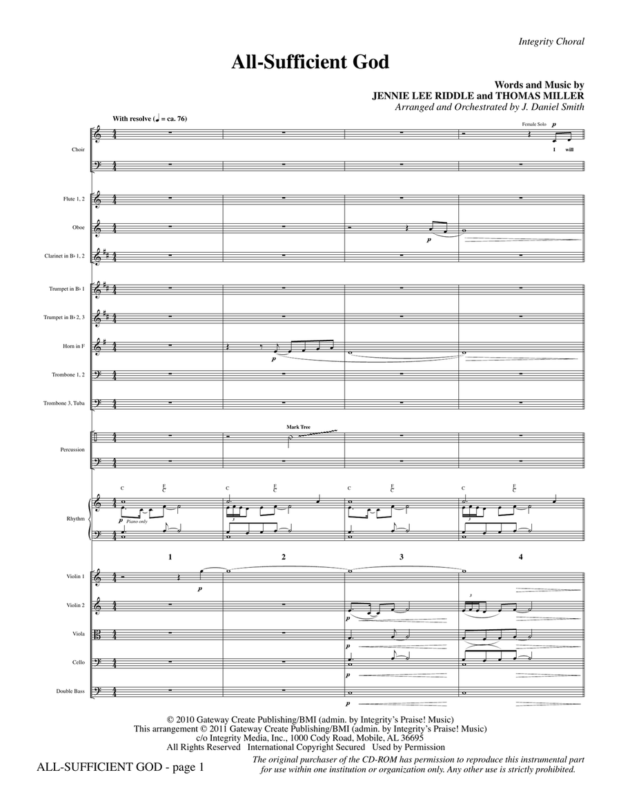 All-Sufficient God - Full Score