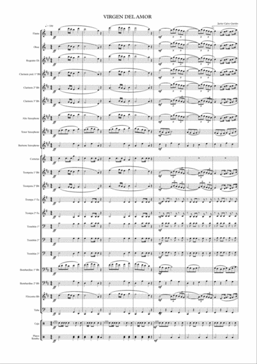 Virgen del Amor Concert Band scores gallery preview page 2