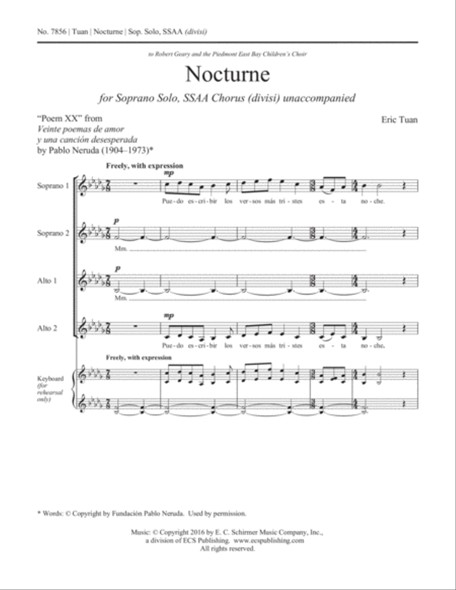 Nocturne Nocturne SSAA scores gallery preview page 2