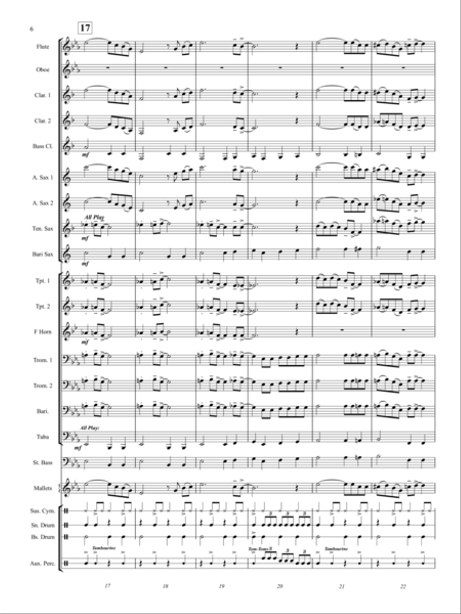 Barnyard Blues Concert Band scores gallery preview page 5