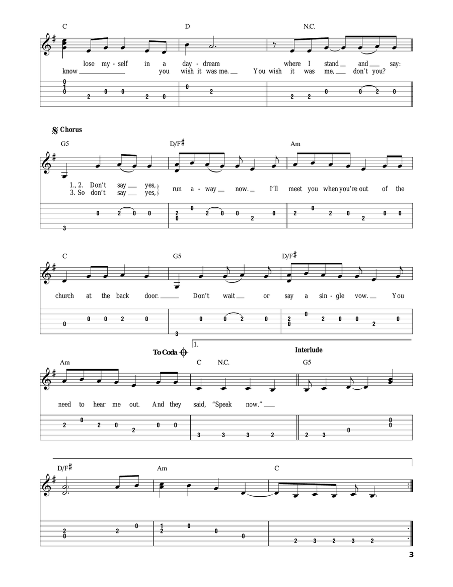 Martin Taylor 楽譜、タブ譜　CD付き Speak Now by Taylor Swift - Acoustic Guitar, Electric Guitar
