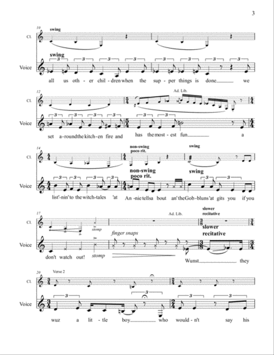 Little Orphant Annie Voice Concert Pitch Voice scores gallery preview page 3