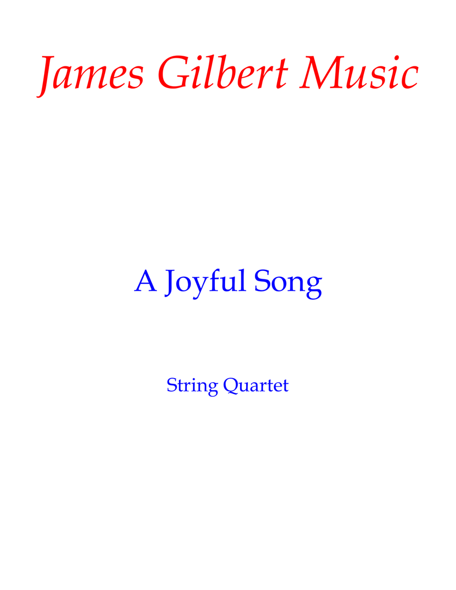 A Joyful Song String Quartet scores gallery preview page 1