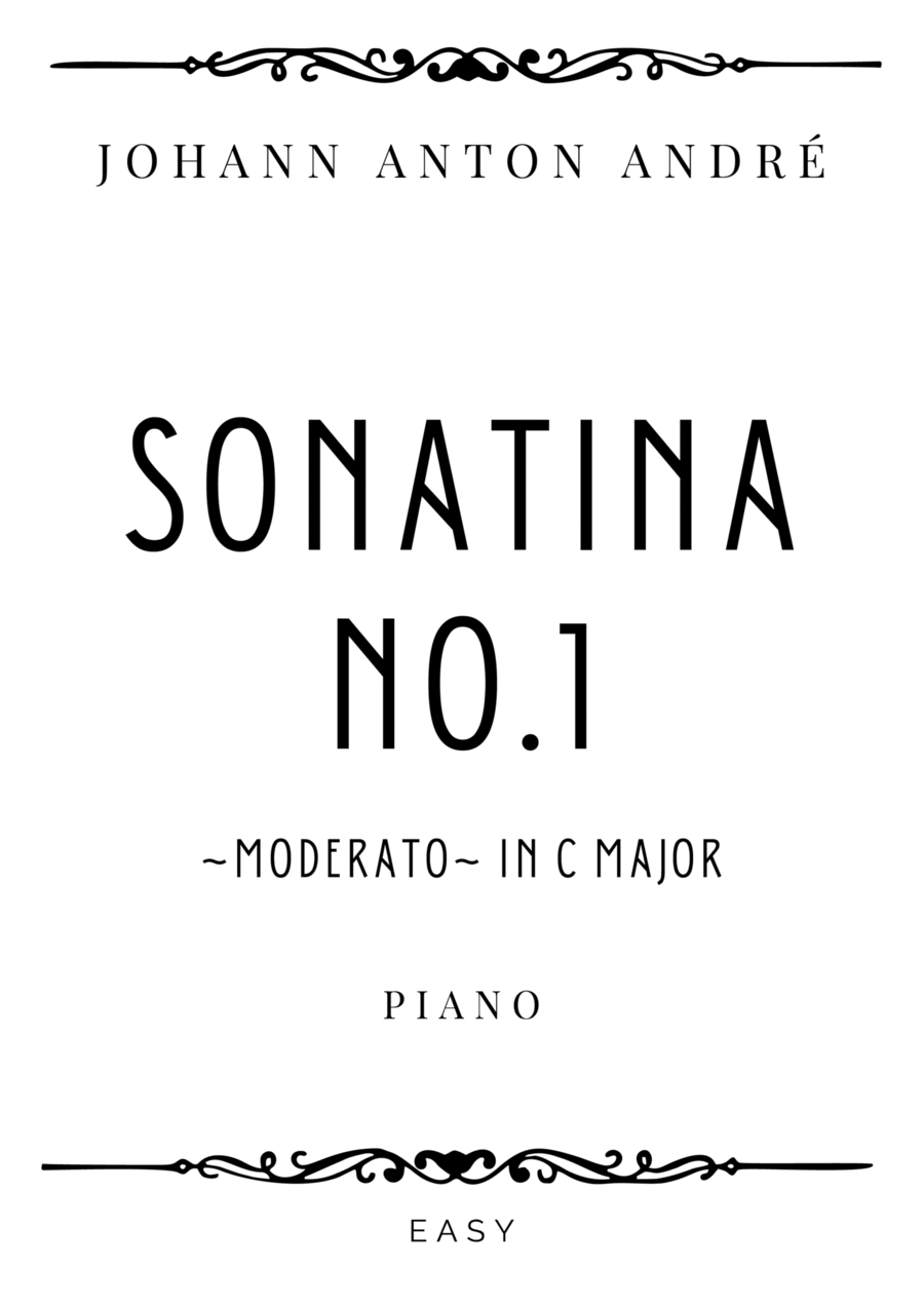 André - Moderato from Sonatina No. 1 Op. 34 in C Major - Easy Piano Method scores gallery preview page 1