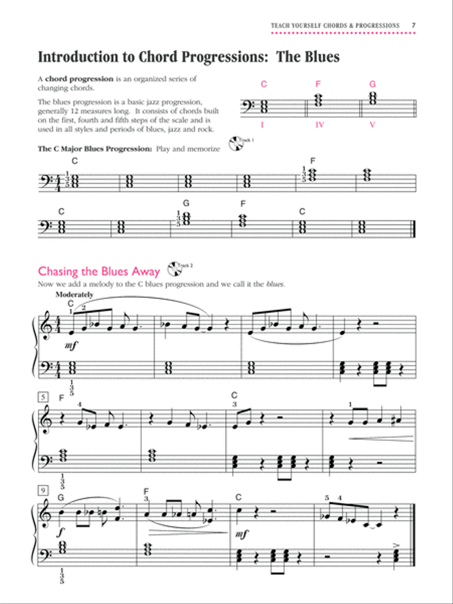 Alfred's Teach Yourself Chords & Progressions at the Keyboard - Book/CD Piano Method scores gallery preview page 3