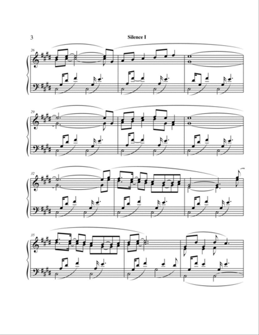 In Silence Piano Solo scores gallery preview page 4