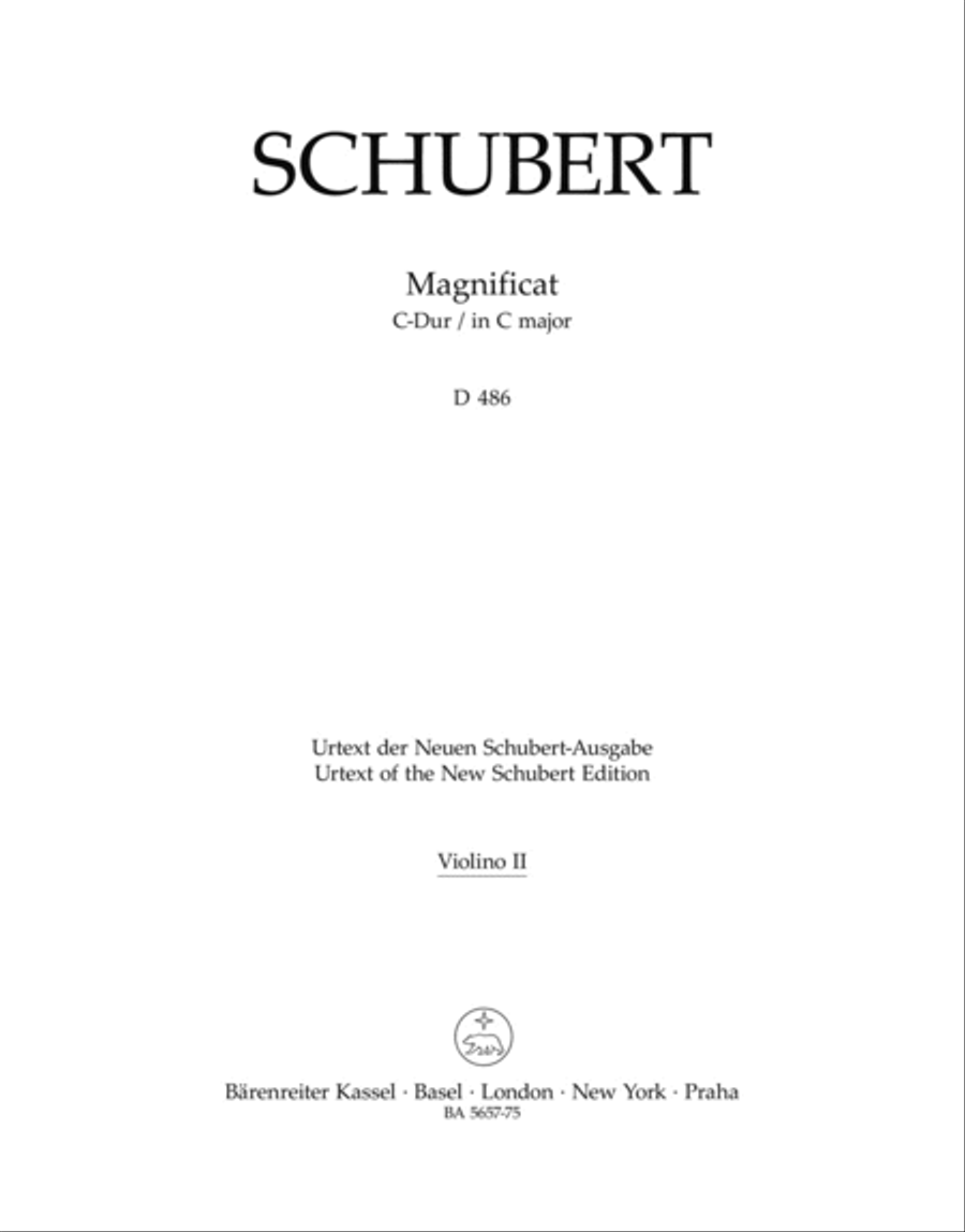 Magnificat in C major D 486 Violin scores gallery preview page 1